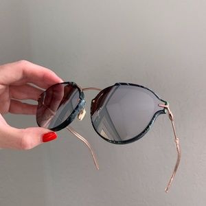 Dior Green Marble Eclat Rosegold Sunglasses